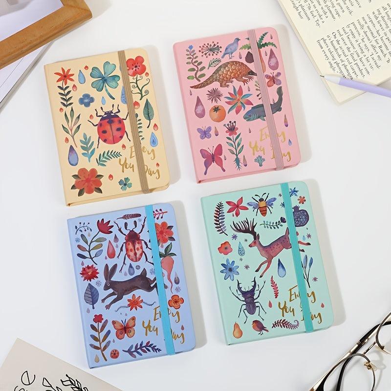 A5 Hardcover Journal Diary Animal Plant Cover Lined Pages Notebook