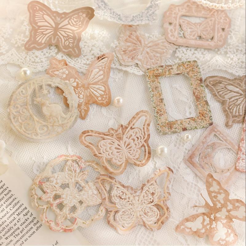 20pcs Retro Embossed Hollow Card Pack for Journaling
