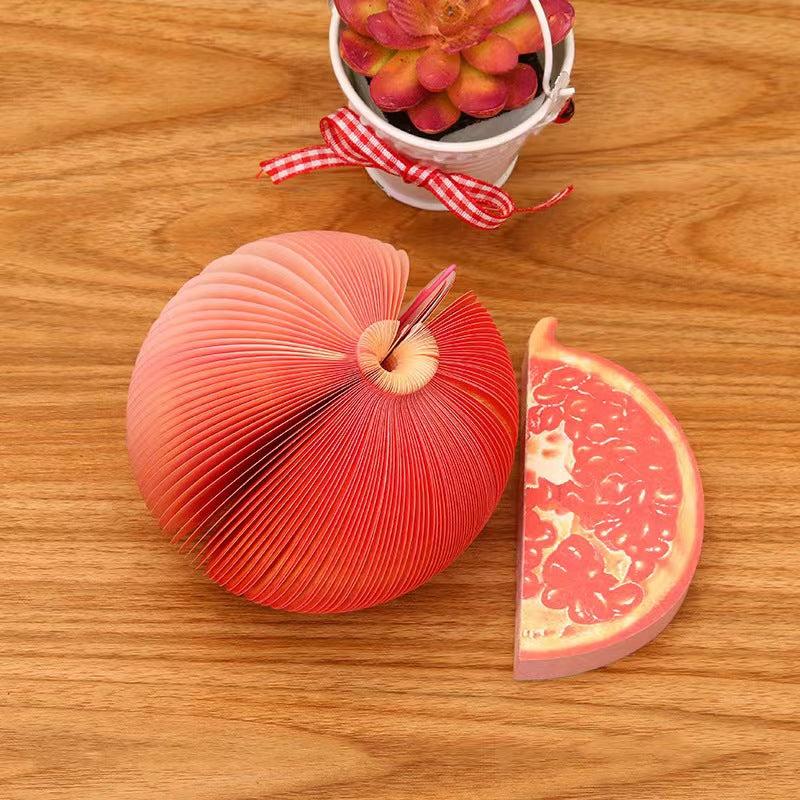 2pcs 3D Fruit & Veg Stickless Note Paper - 250 Pages/Package
