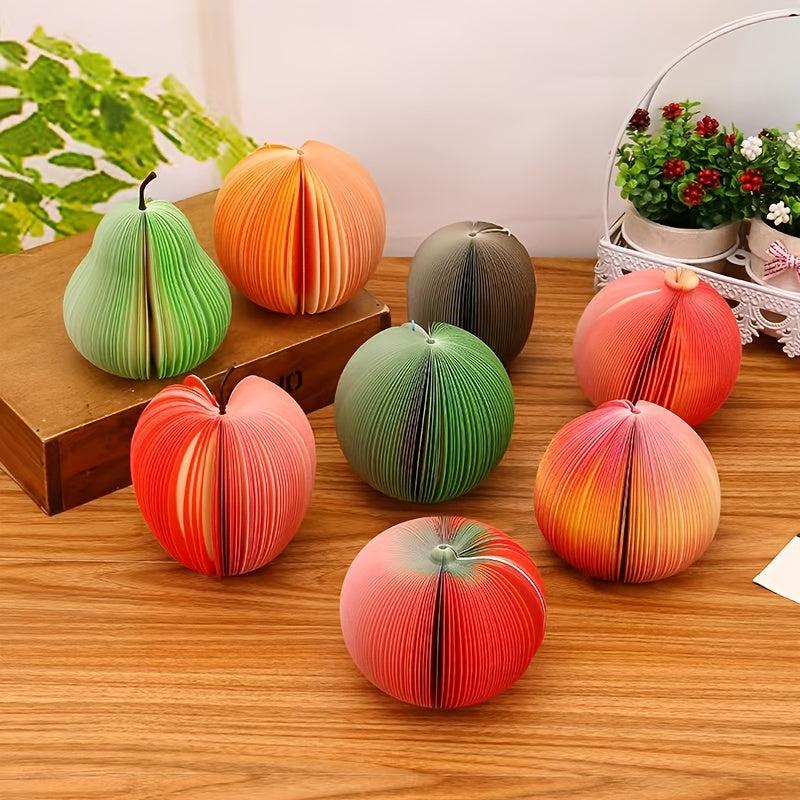 2pcs 3D Fruit & Veg Stickless Note Paper - 250 Pages/Package