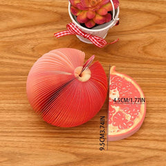 2pcs 3D Fruit & Veg Stickless Note Paper - 250 Pages/Package