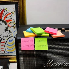 300 Sheets Fluorescent Sticky Notes Self-adhesive Colored Memo Notepad
