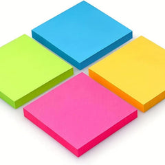 300 Sheets Fluorescent Sticky Notes Self-adhesive Colored Memo Notepad