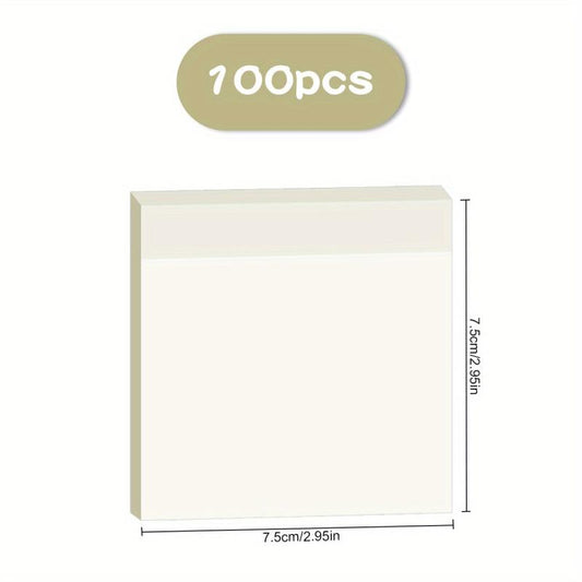 100 Transparent Sticky Notes Self Adhesive Clear Sticky Note Tab