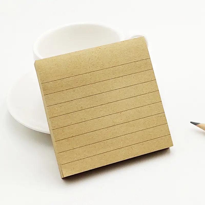1pc Sticky Notes Box Horizontal Lines Blank Self Stick Note Pads