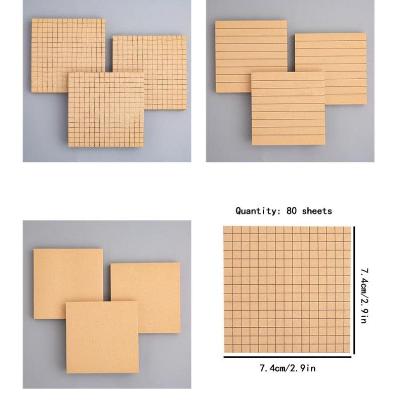 1pc Sticky Notes Box Horizontal Lines Blank Self Stick Note Pads