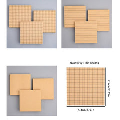 1pc Sticky Notes Box Horizontal Lines Blank Self Stick Note Pads