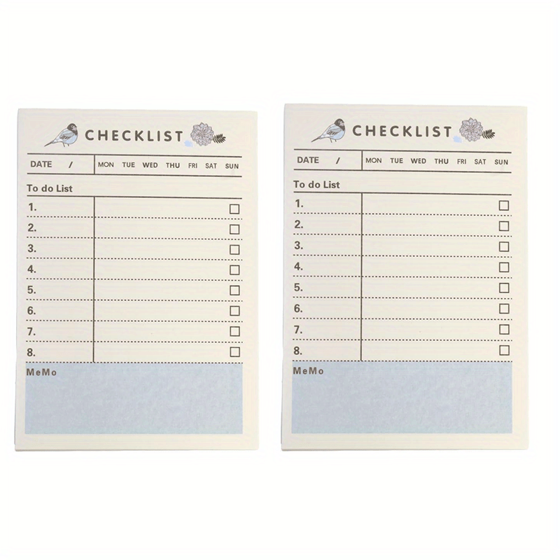 Small To-Do List Sticky Notes and Planner with Checklist Sticky Notes - 2 Sets