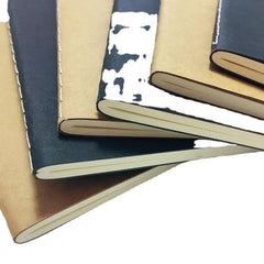 Vintage Cowhide Long Strip Hand Account Book 40 Sheets 80 Pages 80g Thick Paper