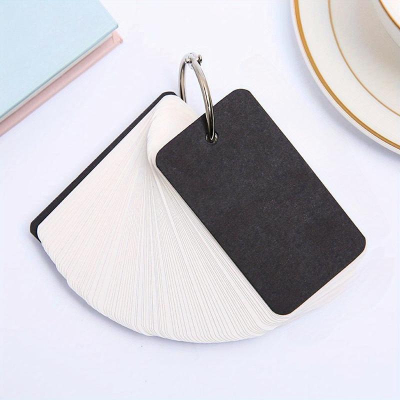 100 Sheets Iron Ring Blank Loose-Leaf Word Card Paper Easy Travel & Record Life