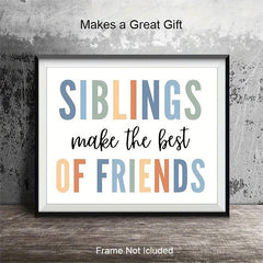 Siblings Sign Playroom Wall Decor Siblings Make The Friends Nursery Wall Art