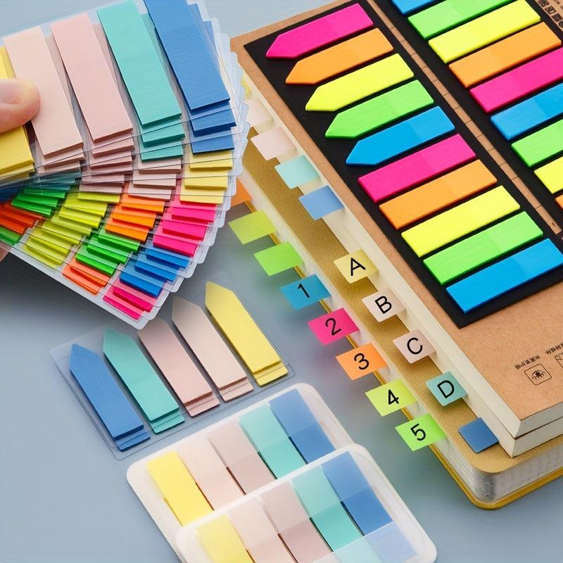 500 Sheets PET Fluorescent Index Stickers Student Creative Mark