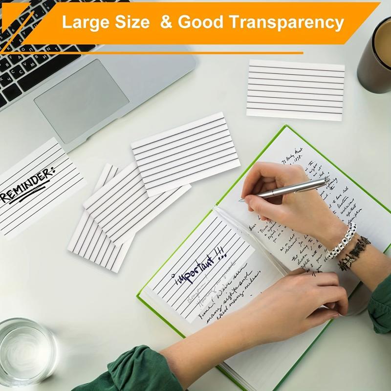 200 Sheets Line Transparent Sticky Notes Combo Pack