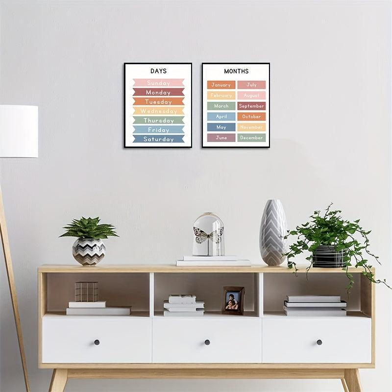 Set Of 2 Classroom Decor Educational Posters