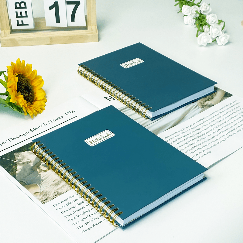 A5 Coil Loose leaf Notebook Daily Work Plan Blank Horizontal Line 75 Sheets