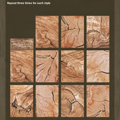 30pcs Texture Material Paper Wood Grain Workshop Series Non Self Adhesive
