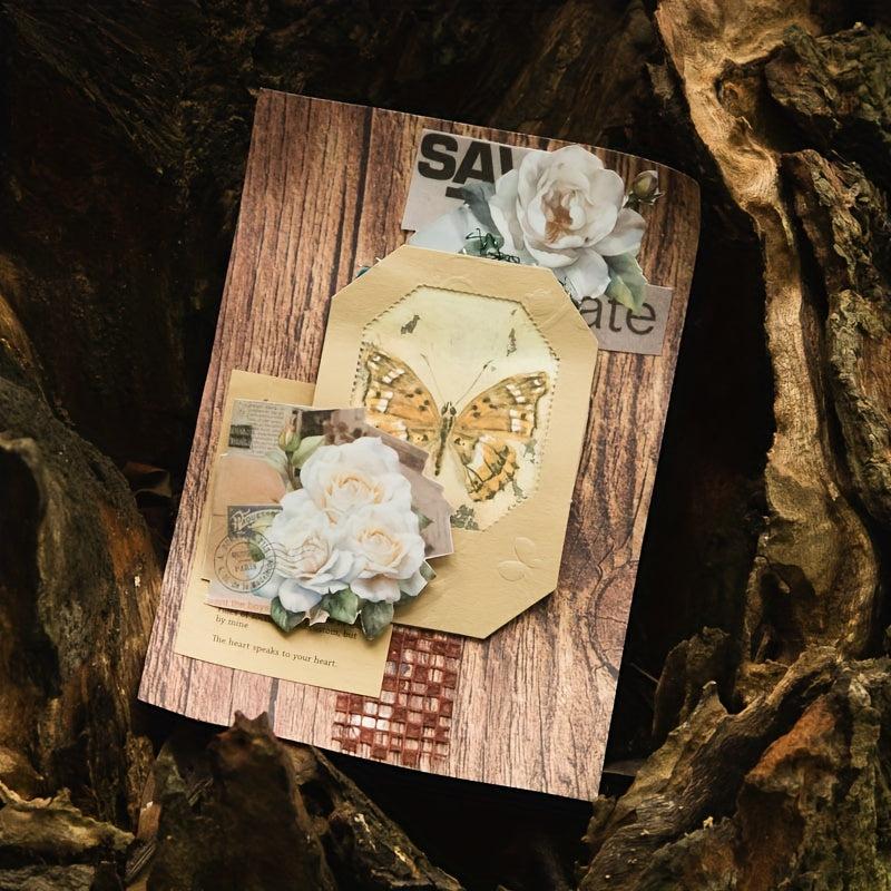 30pcs Texture Material Paper Wood Grain Workshop Series Non Self Adhesive