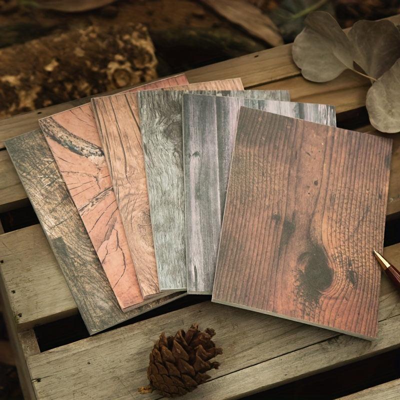 30pcs Texture Material Paper Wood Grain Workshop Series Non Self Adhesive