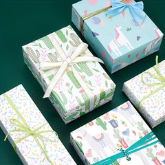 4pcs 50 Christmas Wrapping Papers Gift Foil Stamping Paper For Gift Boxes