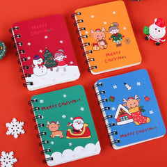 1pc Christmas A7 Coil Notebook 40 Pages Pocket Notepad Office School Supplies