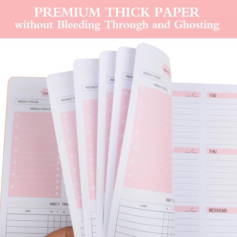 1pc Weekly Planner Notebook Set Undated Planner And Healthy Habit Cultivator