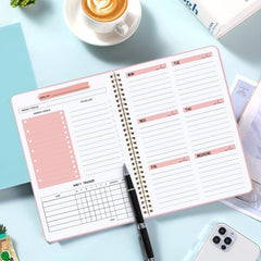 1pc Weekly Planner Notebook Set Undated Planner And Healthy Habit Cultivator