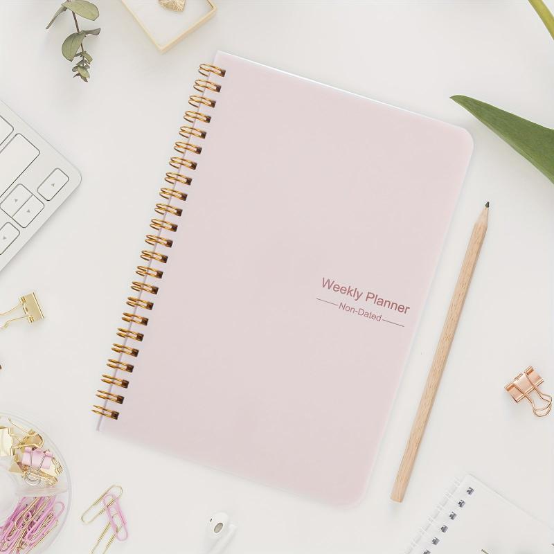 1pc Weekly Planner Notebook Set Undated Planner And Healthy Habit Cultivator