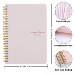 1pc Weekly Planner Notebook Set Undated Planner And Healthy Habit Cultivator