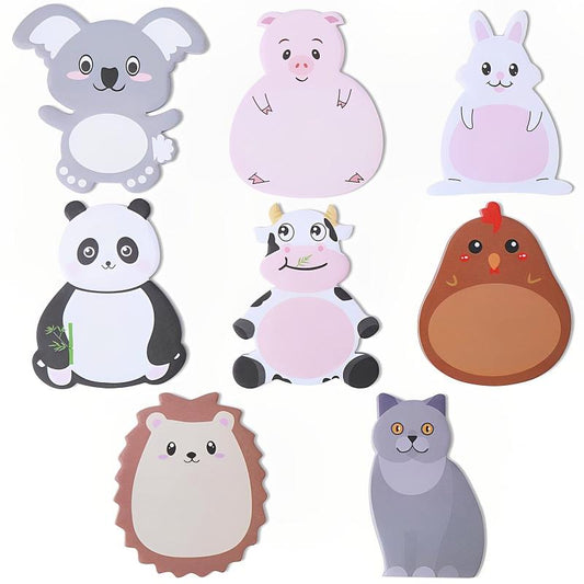 8 Pcs Animal Sticky Notes Self Stick Markers Flags Shapes Memo 240 Sheets