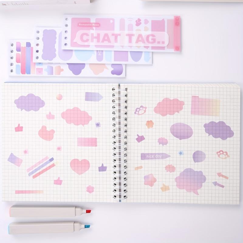 20 Gradient Purple Label Index Stickers Single Book 20 Sheets