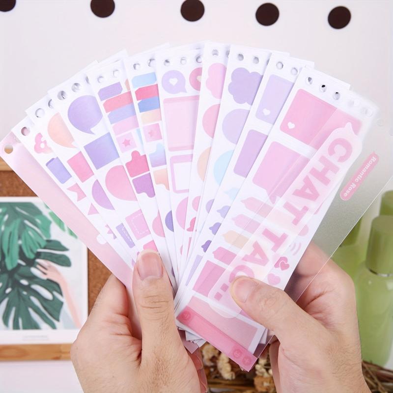 20 Gradient Purple Label Index Stickers Single Book 20 Sheets