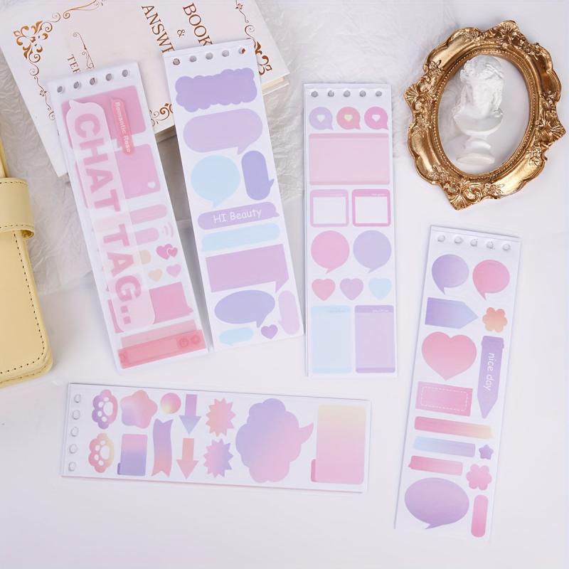 20 Gradient Purple Label Index Stickers Single Book 20 Sheets