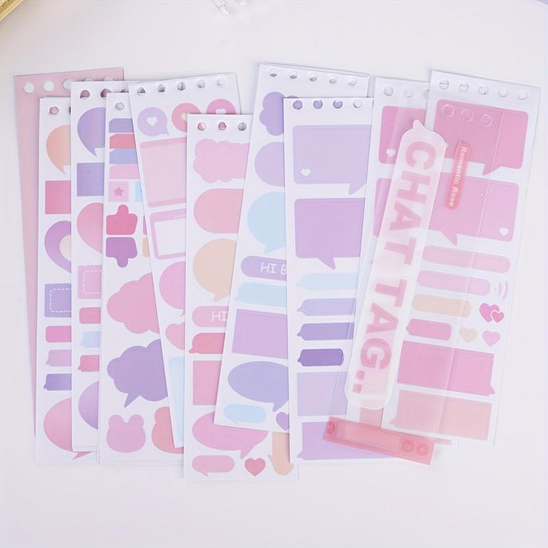20 Gradient Purple Label Index Stickers Single Book 20 Sheets