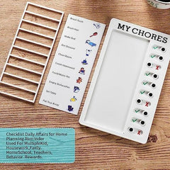 Reusable Daily Chore Schedule Memo Checklist Board