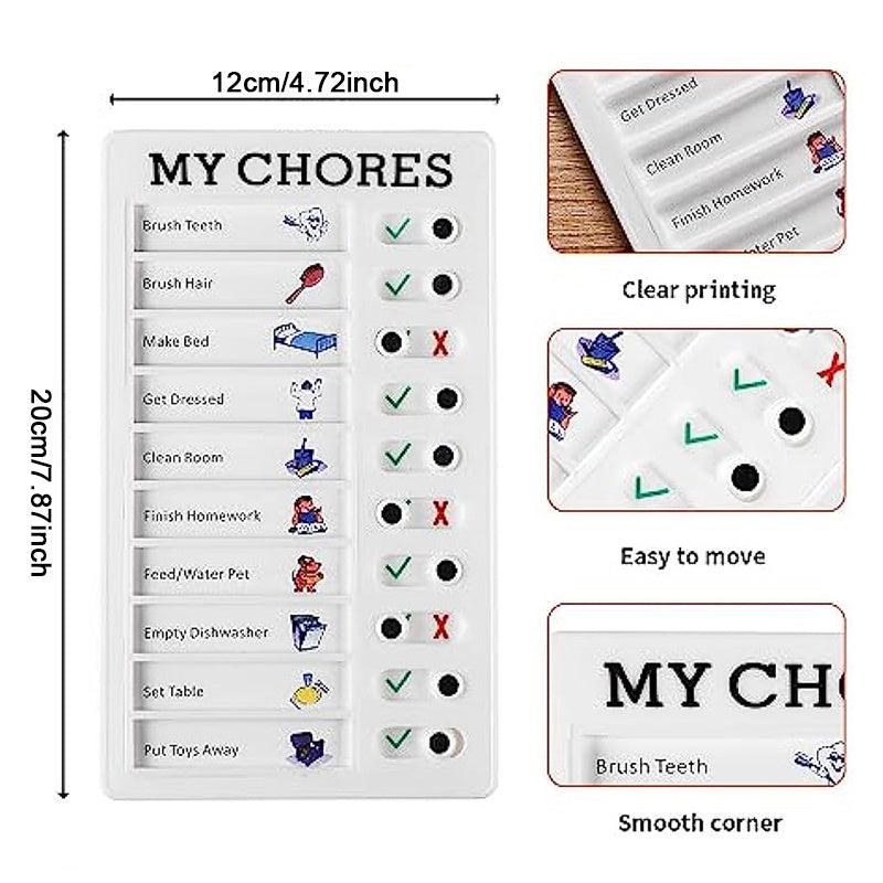Reusable Daily Chore Schedule Memo Checklist Board
