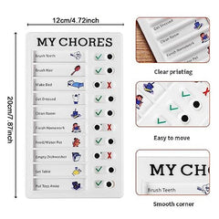 Reusable Daily Chore Schedule Memo Checklist Board