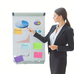 50pcs Fluorescent Sticky Notes Set, 450 Date Memo Pads, Office Stickers