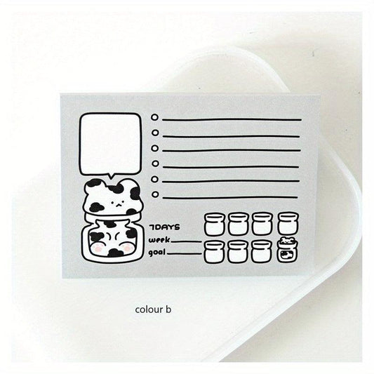 Cow Cat Student Memo Pad Non Sticky Paper Learning Notes