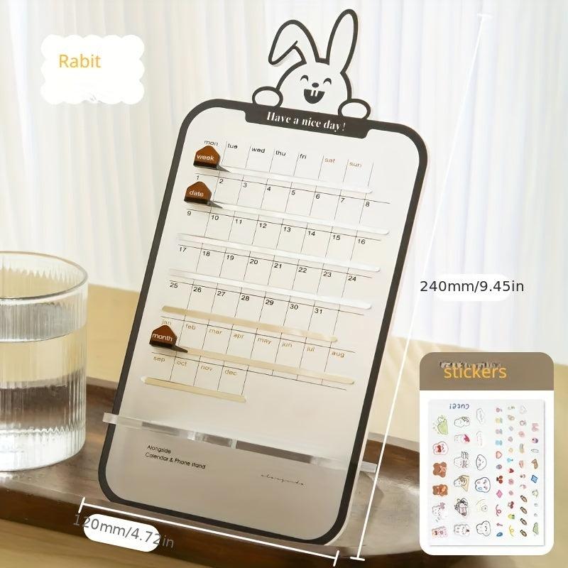 Desktop Calendar with Phone Holder