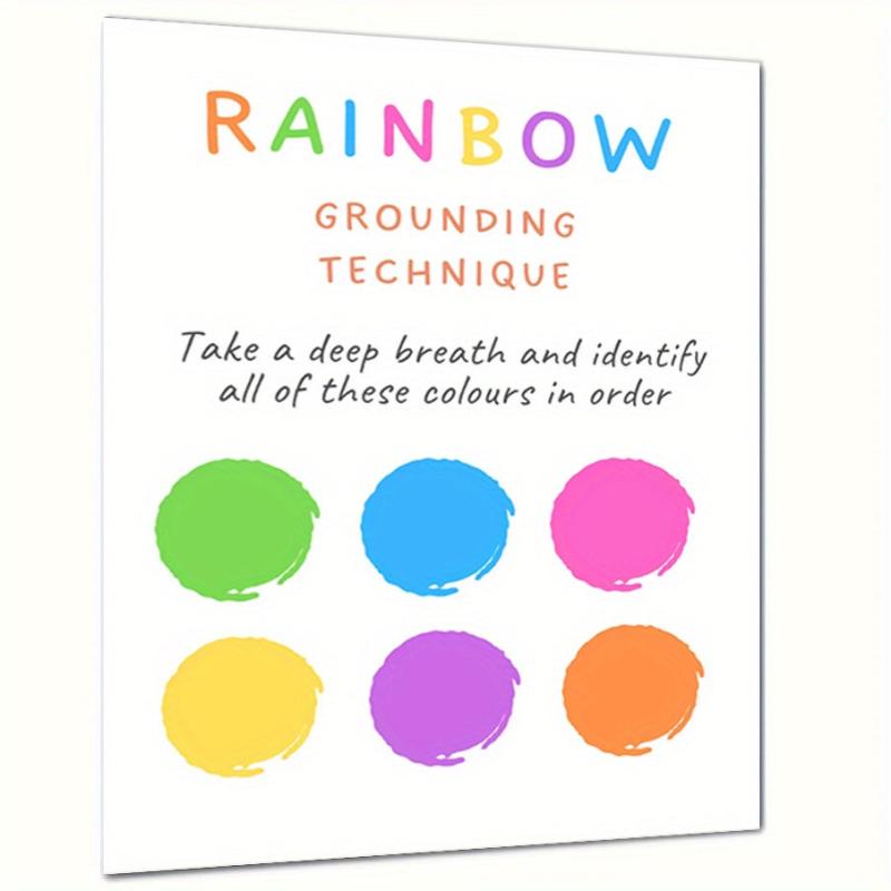 Rainbow Grounding Technique Calming Down Corner Poster