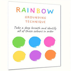 Rainbow Grounding Technique Calming Down Corner Poster