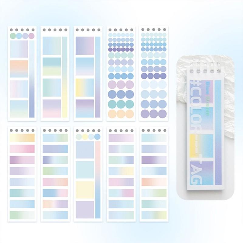 20 Sheets Key Points Marker Index Stickers Reading Labels Bookmark Sticky Notes