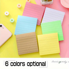 2 Pads 70 Sheets Pastel Lined Sticky Notes