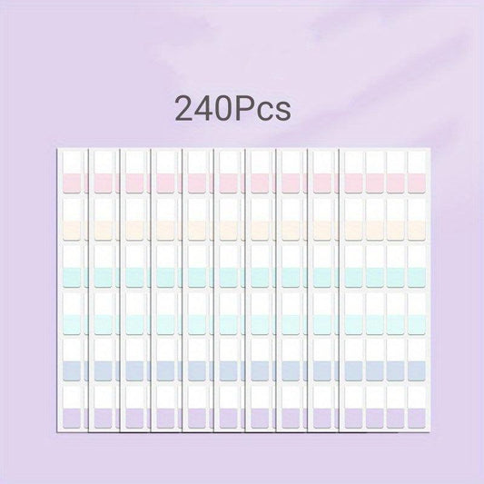 Colorful Repositionable Index Tabs for Notebooks