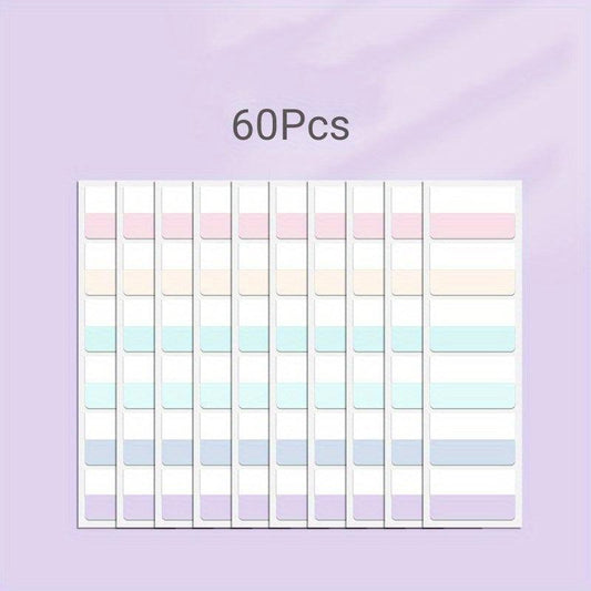 Colorful Repositionable Index Tabs for Notebooks