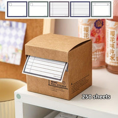 250 Sheets Pull Out Scroll Label Sticky Notes Tearable Memo Blank Tag Stickers