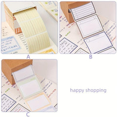 250 Sheets Pull Out Scroll Label Sticky Notes Tearable Memo Blank Tag Stickers