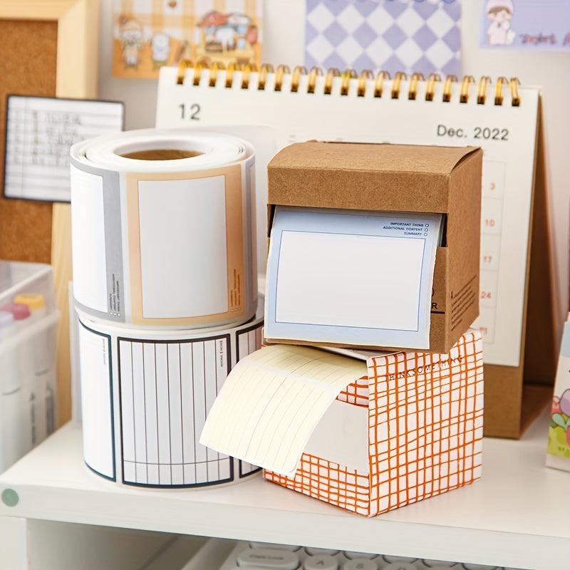 250 Sheets Pull Out Scroll Label Sticky Notes Tearable Memo Blank Tag Stickers
