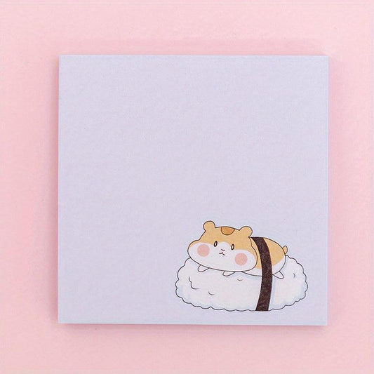 6pcs Cartoon Hamster Memo Pad Sticky Notes Various Styles