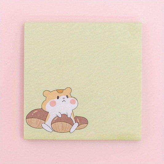 6pcs Cartoon Hamster Memo Pad Sticky Notes Various Styles
